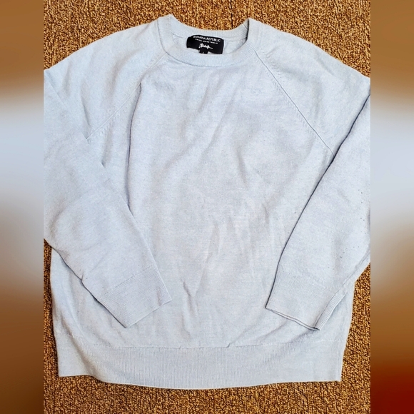 Mens Banana Republic Italian Merino wool sweater in light blue Zegna Baruffa - Picture 1 of 4